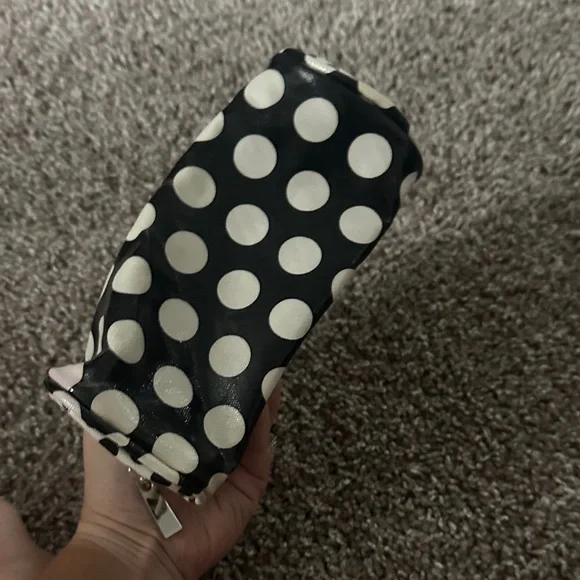 IT Cosmetics Black and White Polka Dot Cosmetic Bag - Picture 4 of 4